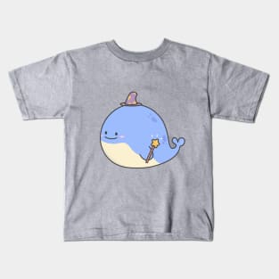 Happy Wizard Whale Kids T-Shirt